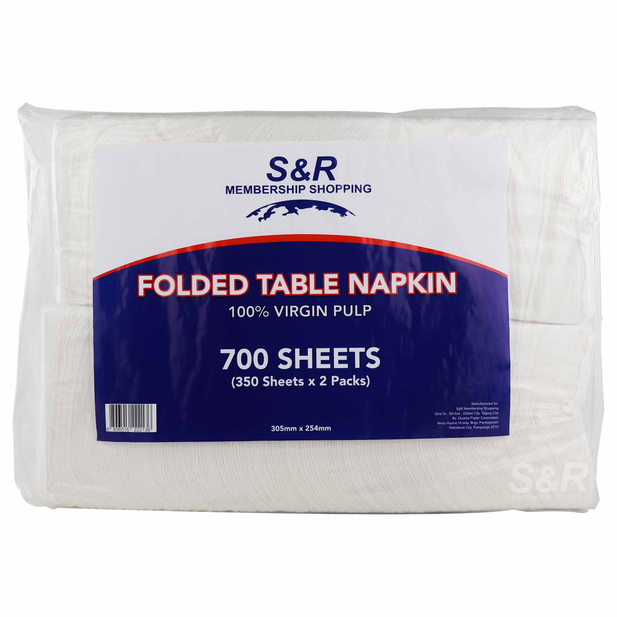 S&R Folded Table Napkin 700 sheets S&R Folded Table Napkin 700 sheets